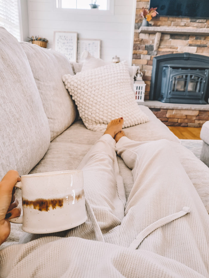 Oatmeal Waffle Knit Joggers