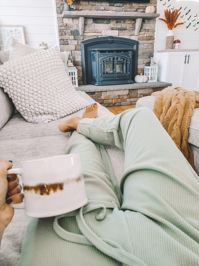 Sage Waffle Knit Joggers