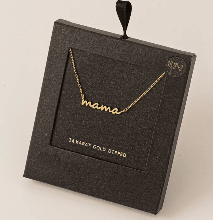 Gold Plated Mama Necklace