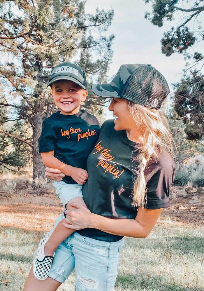 Hey there Pumpkin Black Matching Set