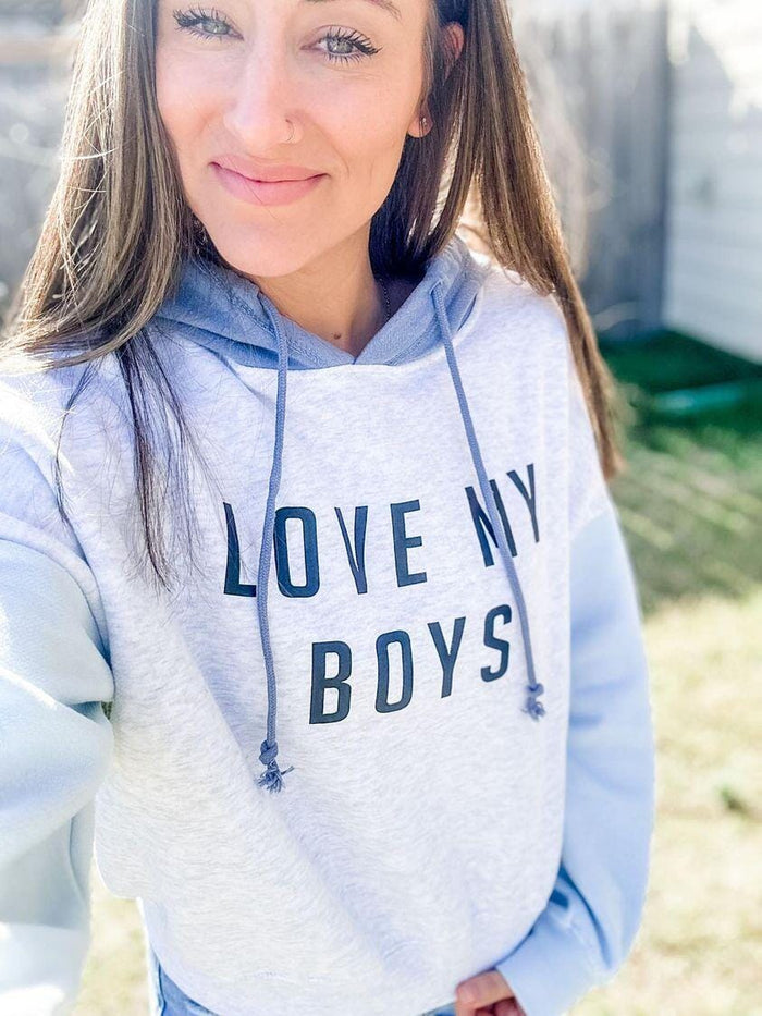 Love My Boys Colorblock Hoodie