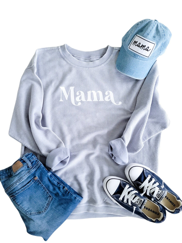 Baby Blue Corded Pullover