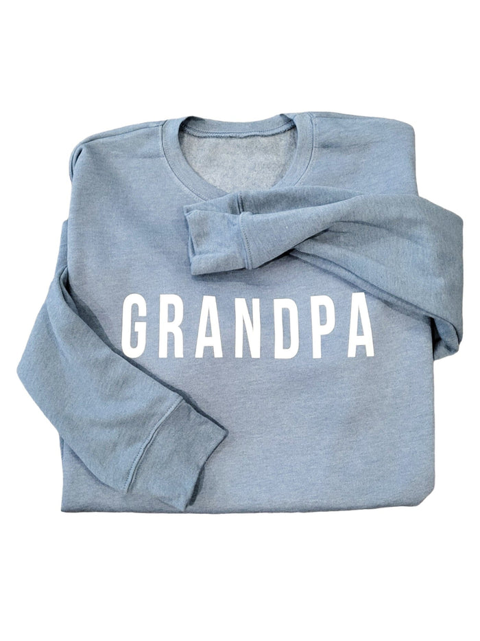 Heather Teal Grandpa Pullover