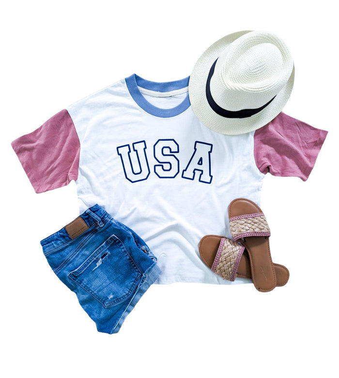 USA Colorblock Tee