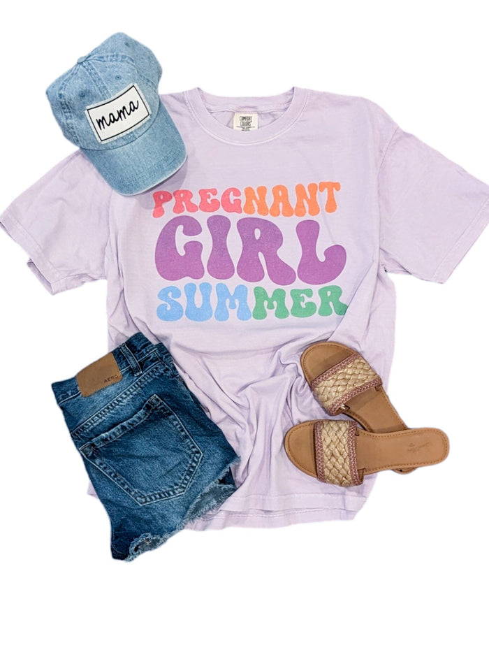 Pregnant Girl Summer Comfort Tee