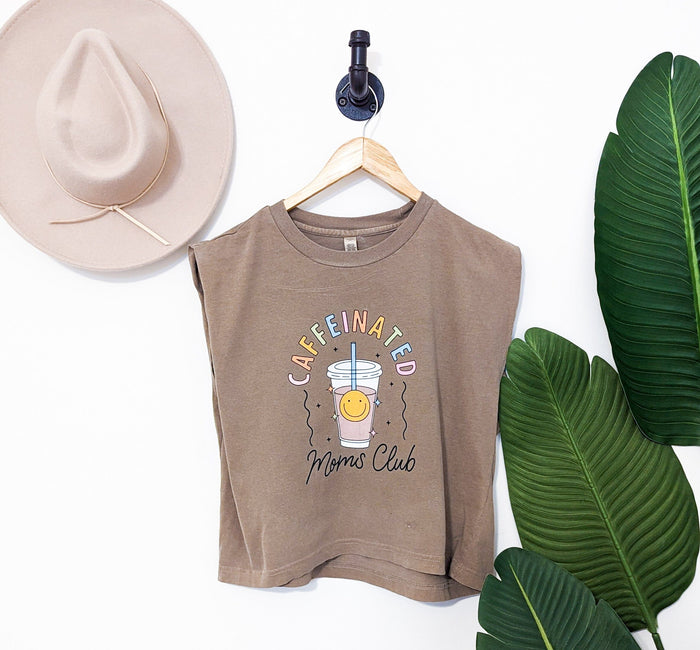 Caffeinated Moms Club Boxy Muscle Tee