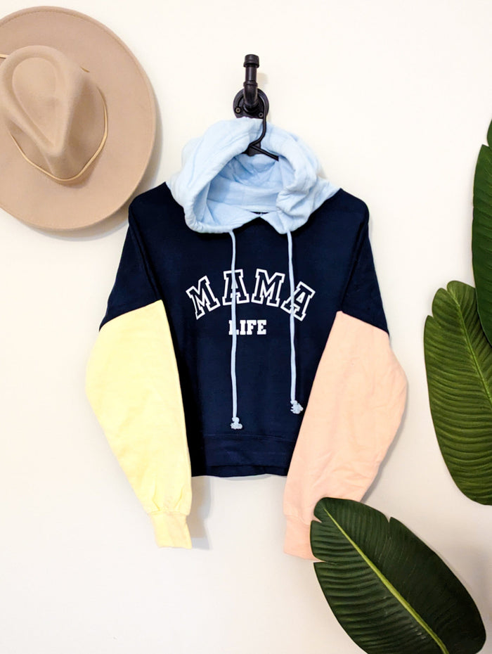 Navy Colorblock hoodie
