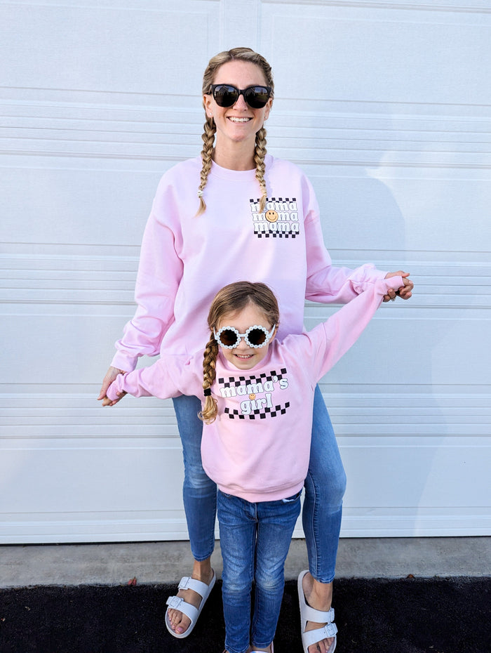 Smiley Mama and Mama's Girl Crew Set