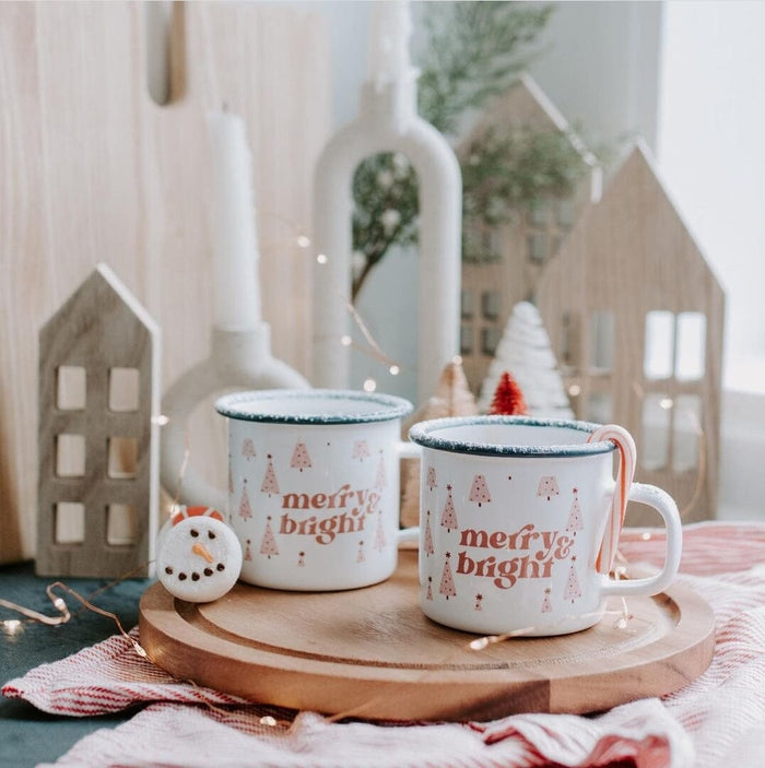 Merry and Bright Metal Mug